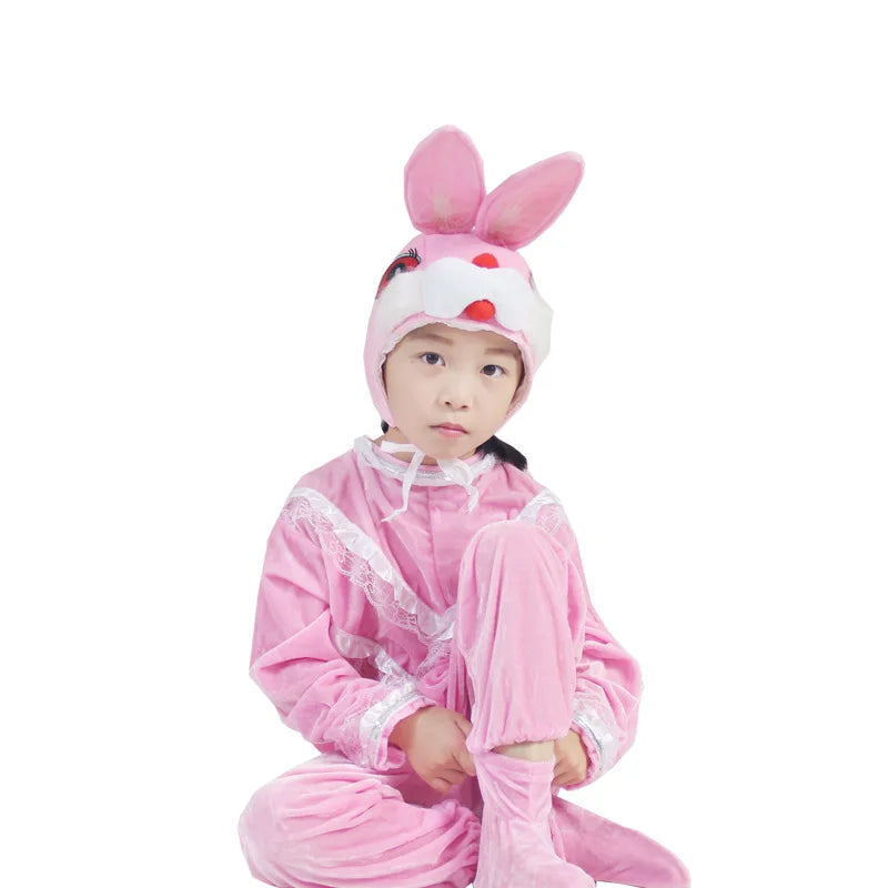 زي تنكري للأطفال بتصميم الأرنب أو السلحفاة – مستوحى من الحيوانات الكرتونية