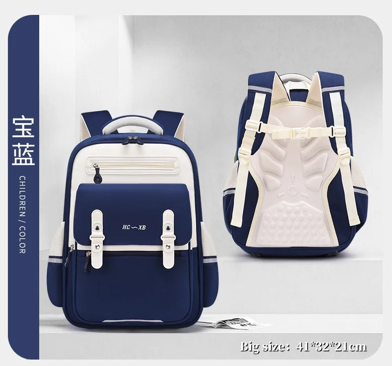 حقيبة مدرسية سحابية فائقة الخفة – حماية للعمود الفقري وتقليل الحمل، سعة كبيرة لطلاب