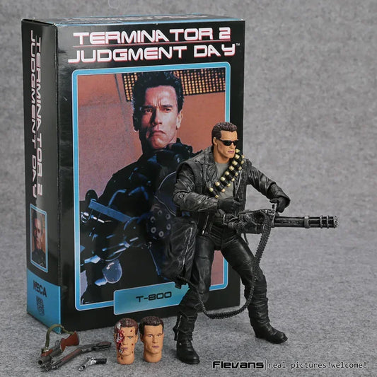 مجسم T-800 من فيلم Terminator 2: Judgment Day | إصدار NECA الرسمي | ارتفاع 18 سم (7 إنش)