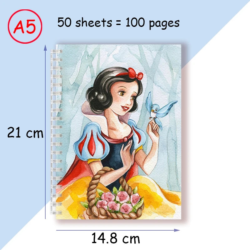 دفتر حلزوني A5 – كرتوني من ديزني سنو وايت والأقزام السبعة