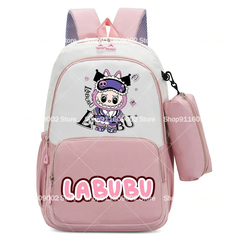 حقيبة ظهر بسعة كبيرة مع حقيبة أقلام