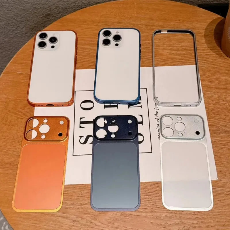 إطار آيفون نحيف من سبائك الألمنيوم باللون الأصلي – حماية خلفية أنيقة مع إمكانية التحويل لتصميم iPhone 17