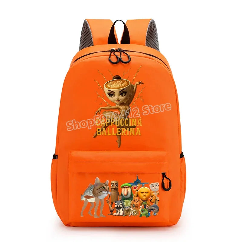 حقيبة ظهر إيطاليان برينروت بتصميم كرتوني عصري، حقيبة مدرسية بسعة كبيرة للطلاب، مثالية للعودة إلى المدرسة مع مساحة للكتب وا