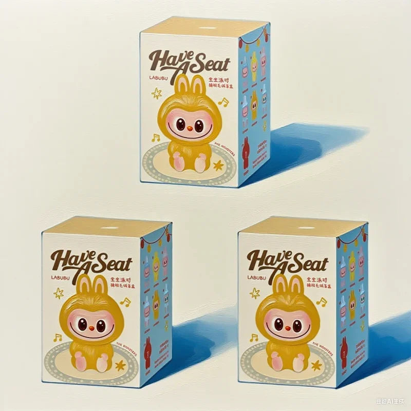 مجسم مكتبي لطيف من MINISO – تصميم وجه وحش مكرون بمينا على شكل قلب V3، مصنوع من PVC، للزينة المكتبية، هدية عيد ميلاد.