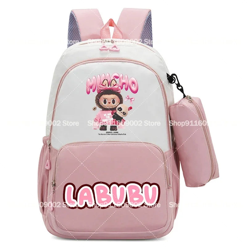 حقيبة ظهر بسعة كبيرة مع حقيبة أقلام