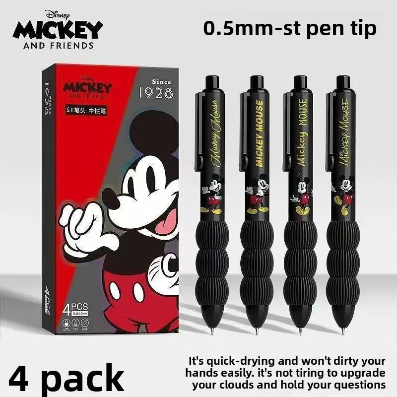 قلم ضغط حبر أسود جاف سريع الجفاف ميكي ماوس