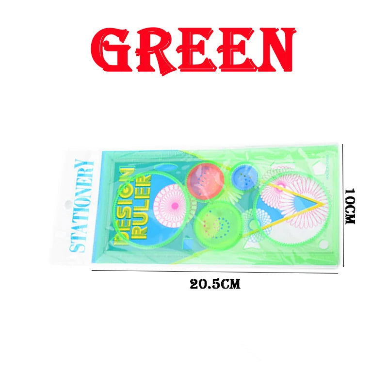 طقم أدوات الرسم الهندسي Spirograph – قوالب زخرفة وإبداع لتصميم الأشكال والزهور، أداة تعليمية وفنية للأطفال