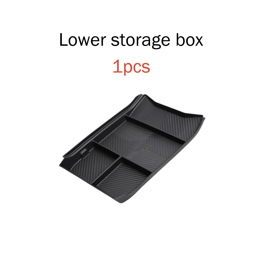 منظم تخزين أسفل الكونسول الوسطي مع حامل أكواب – مخصص لسيارة Chery Jetour T2 Traveler موديلات 2023 - 2025