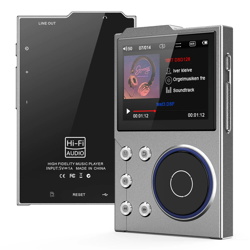 مشغّل موسيقى HiFi MP3 رقمي محمول – صوت عالي الدقة، يدعم حتى 256GB