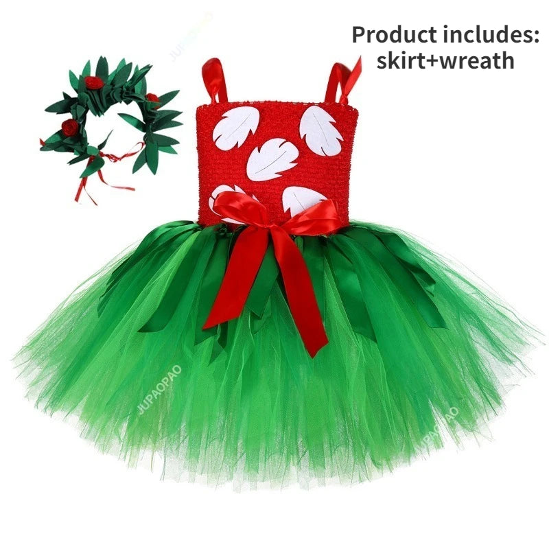 فستان توتو جديد للبنات – فستان أميرة للحفلات مع إكليل ورد