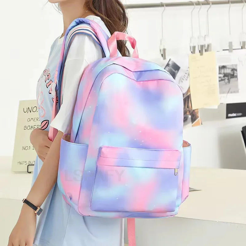 طقم 3 قطع جديد Roblox، حقيبة مدرسية ملونة للبنين والبنات