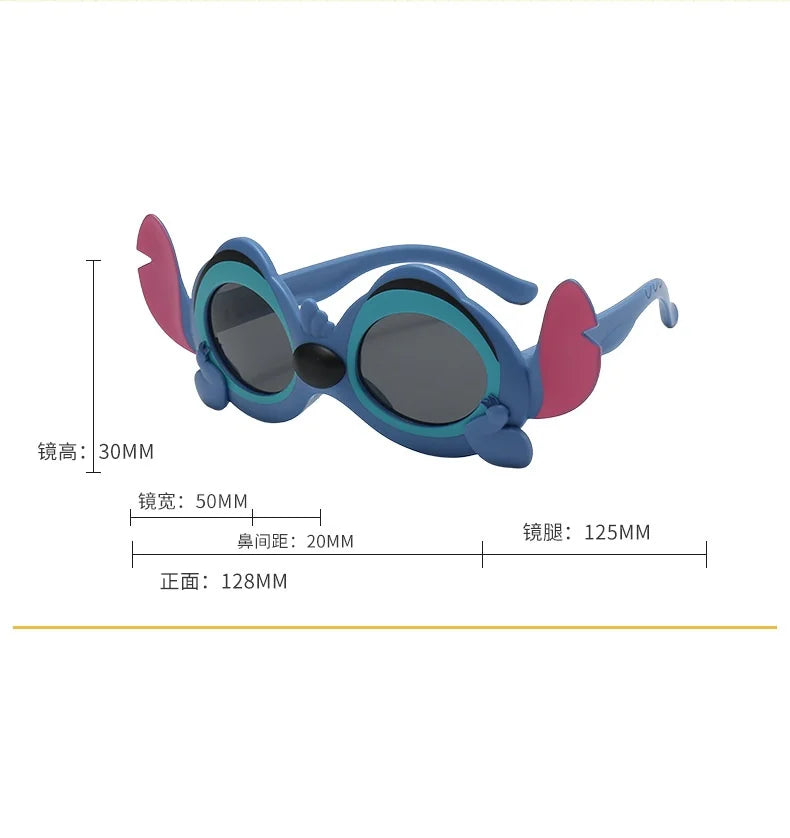 نظارات ديزني Stitch – مضادة لأشعة الشمس UV400 | تصميم كرتوني لطيف للأطفال والكبار