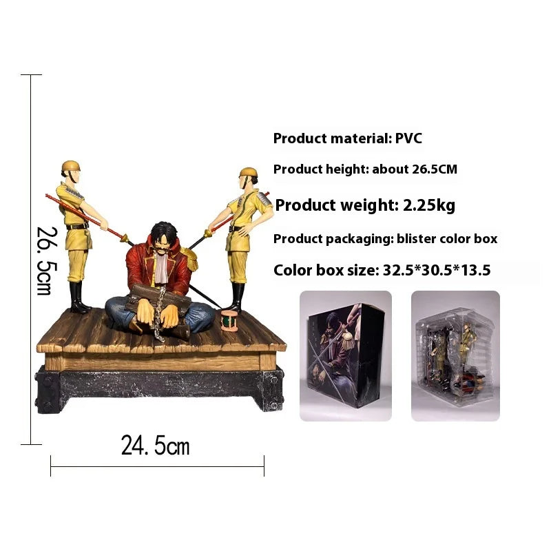 مجسم غول دي روجر – على منصة الإعدام | من أنمي One Piece | ارتفاع 26 سم | تمثال يدوي بتفاصيل دقيقة