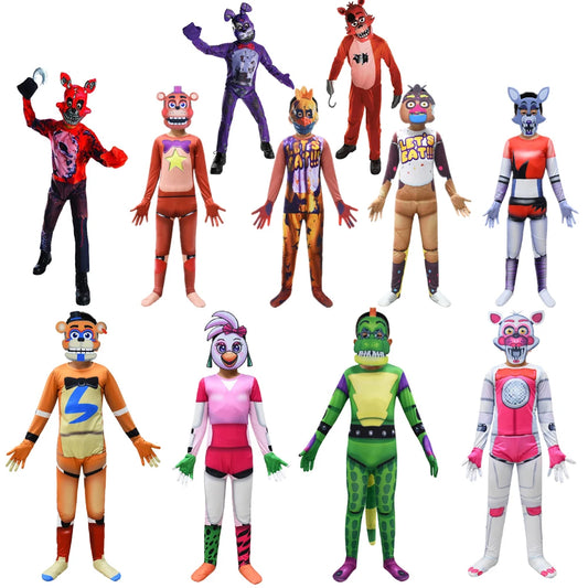 بدلة تنكرية كاملة (Jumpsuit) مستوحاة من شخصية فريدي (Freddy) في لعبة الرعب الشهيرة Five Nights at Freddy's