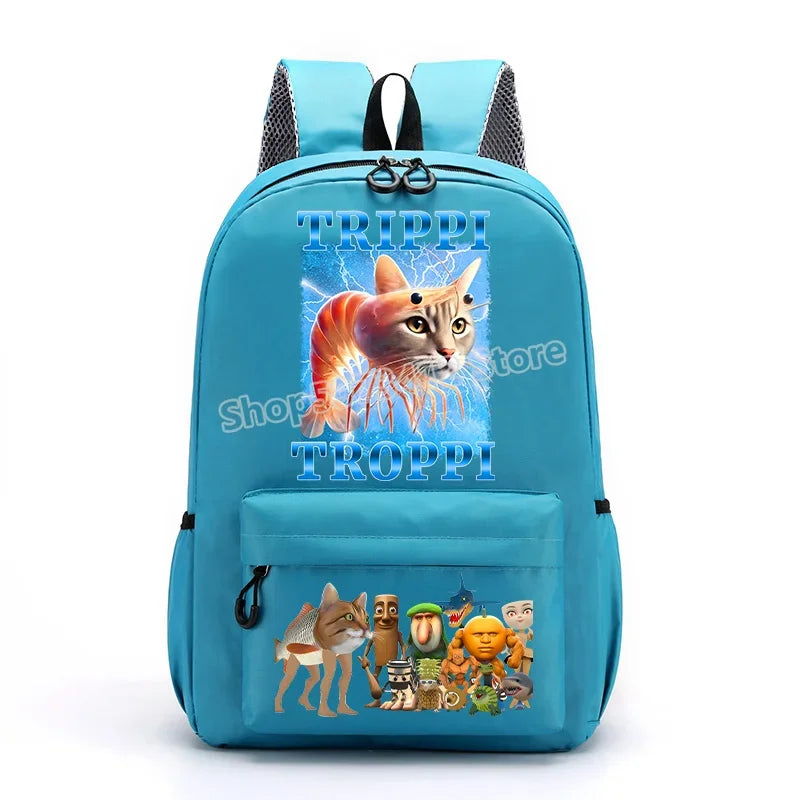 حقيبة ظهر إيطاليان برينروت بتصميم كرتوني عصري، حقيبة مدرسية بسعة كبيرة للطلاب، مثالية للعودة إلى المدرسة مع مساحة للكتب وا