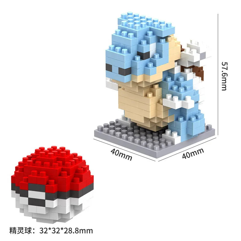مكعبات تركيب بيكاتشو – 60 تصميم مختلف | نموذج كرتوني صغير | لعبة تعليمية ممتعة للأطفال