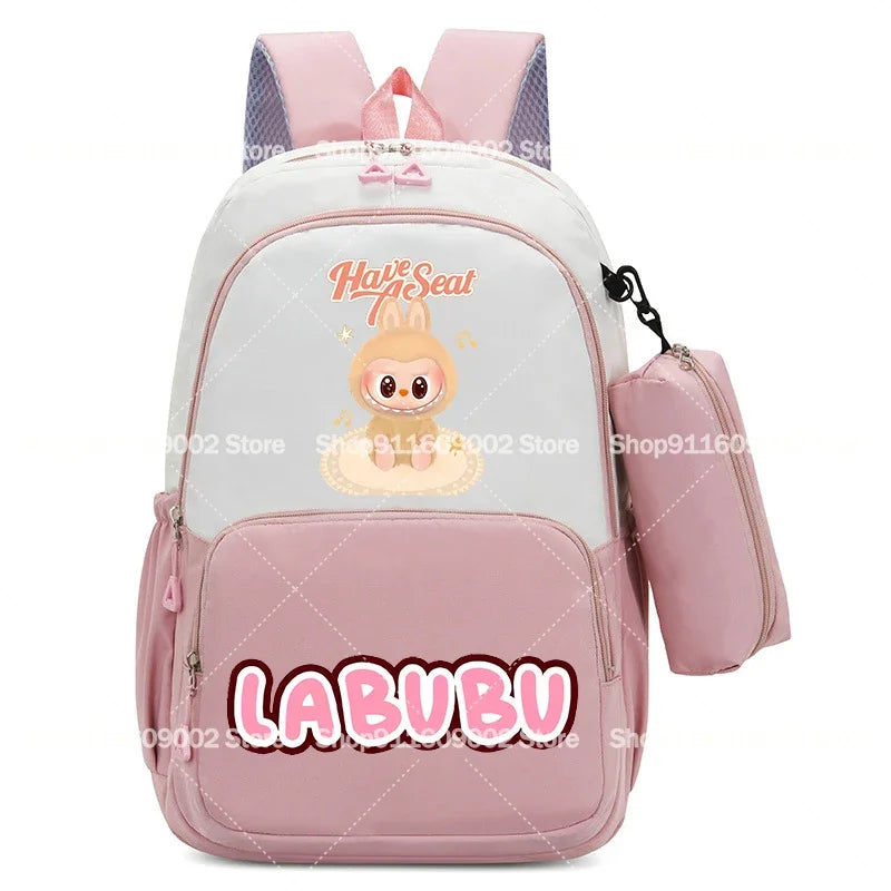 حقيبة ظهر بسعة كبيرة مع حقيبة أقلام