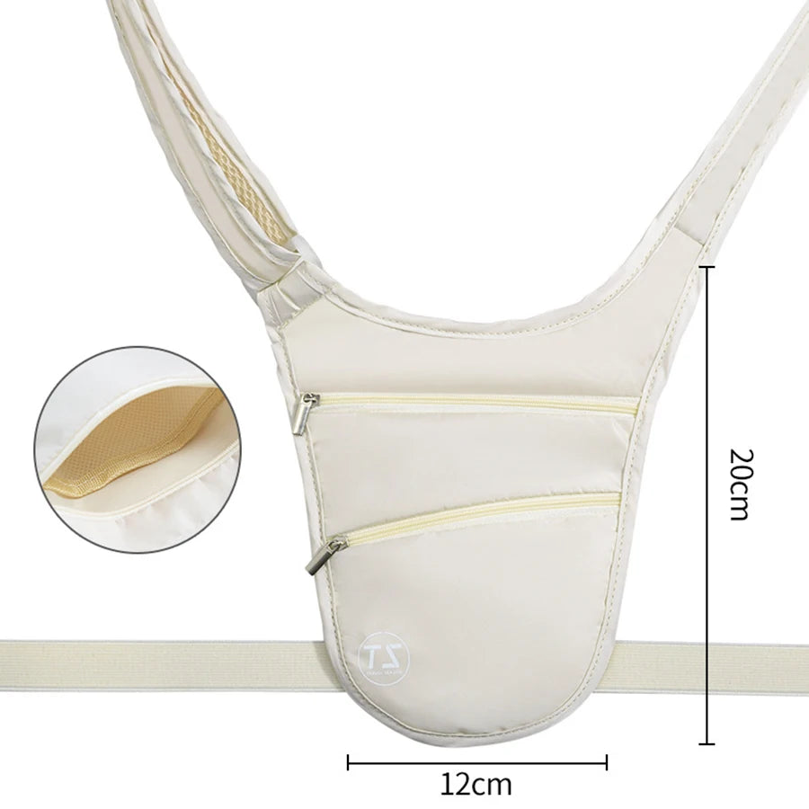 حزام خصر رياضي مضاد للسرقة – خفيف، ضد الماي، وسعة كبيرة للسفر والركض