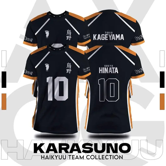 تيشيرت كوسبلاي Haikyuu تصميم Fukurodani – قصير للجنسين | لبس أنمي رياضي صيفي Hinata – مقاسات من S إلى 4XL