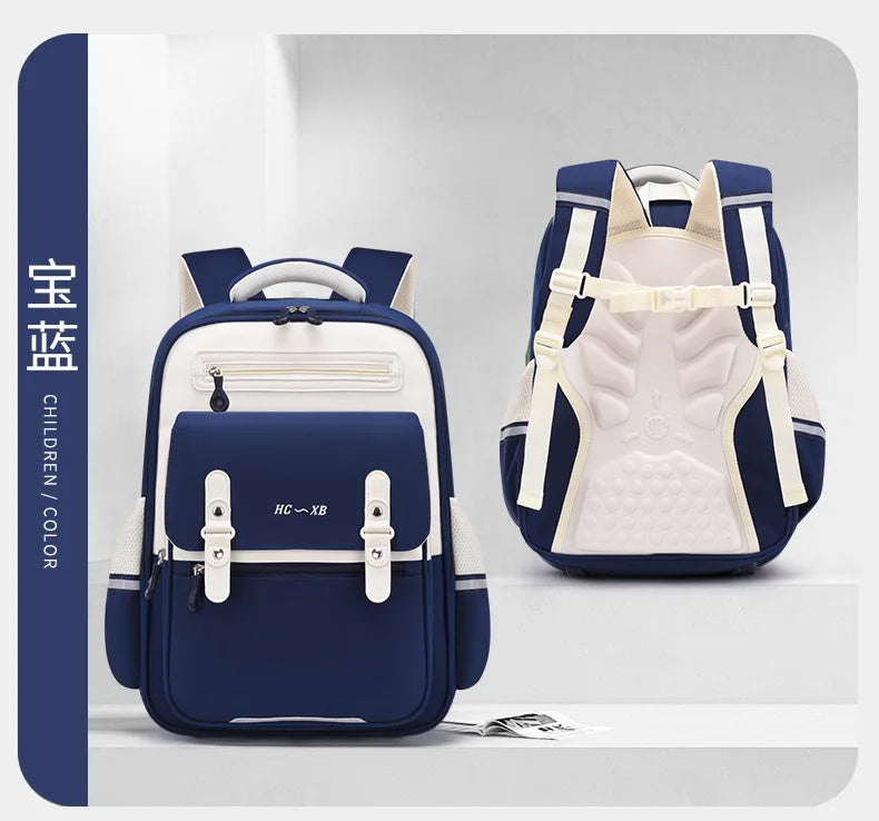 حقيبة مدرسية سحابية فائقة الخفة – حماية للعمود الفقري وتقليل الحمل، سعة كبيرة لطلاب