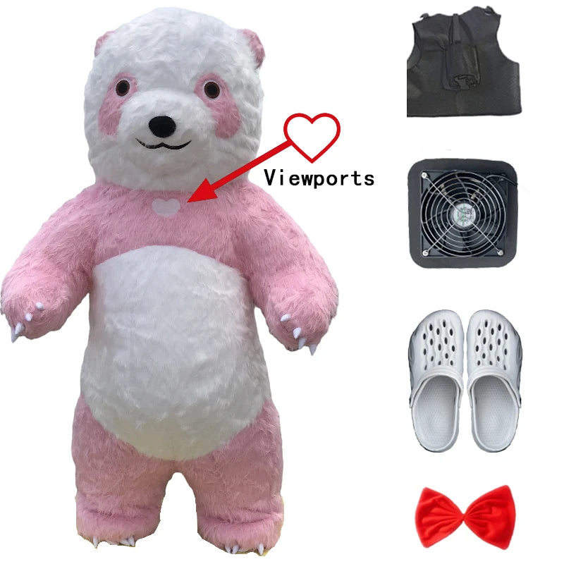 زي تميمة قابل للنفخ – دب قطبي أو باندا