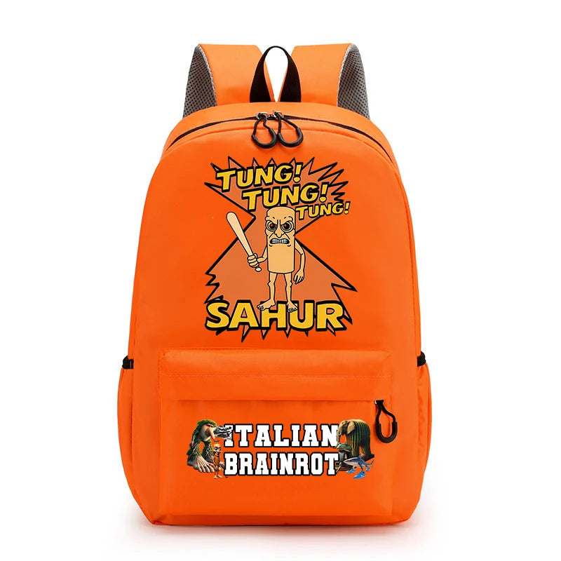 حقيبة أطفال إيطاليان برينروت بطابع الحيوانات، حقيبة مدرسية كرتونية بسعة كبيرة