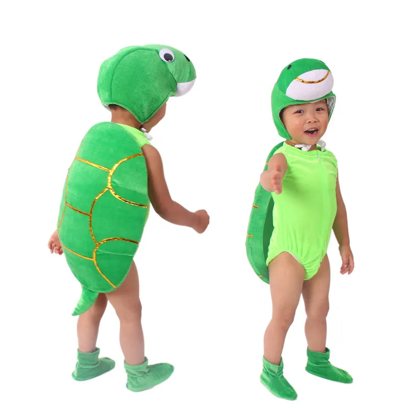 زي تنكري للأطفال بتصميم الأرنب أو السلحفاة – مستوحى من الحيوانات الكرتونية