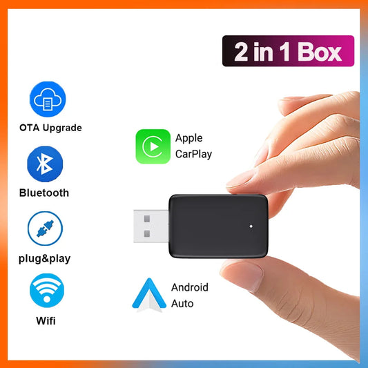 محول 2 في 1 – يحوّل CarPlay السلكي إلى لاسلكي