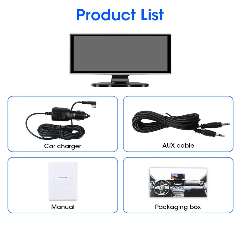 داش كام 10 / 11.26 إنش بدقة 4K – نظام DVR ذكي مع CarPlay وAndroid Auto لاسلكي | جهاز ملاحة GPS وتسجيل فيديو مزدوج العدسة