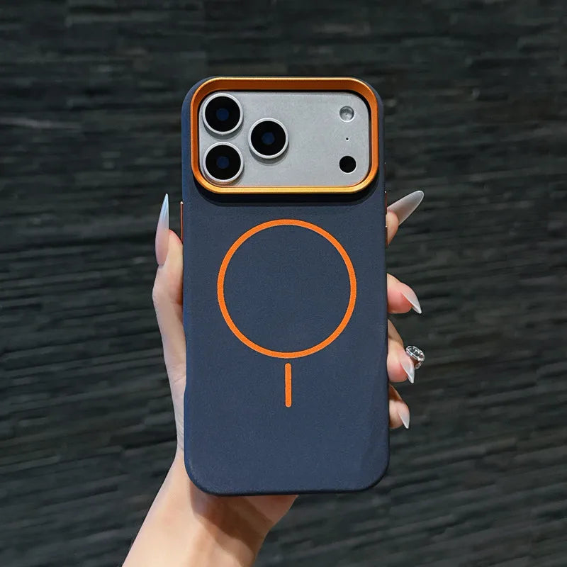 كفر آيفون مغناطيسي ELVEV جلد PU ناعم بتغطية كاملة – حماية فاخرة بتصميم أنيق