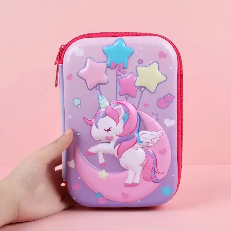 مقلمة كرتونية 3D من EVA – تصميم كاوايي، سعة كبيرة، علبة صلبة لحفظ الأدوات المدرسية