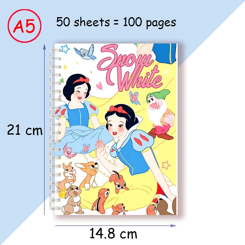 دفتر حلزوني A5 – كرتوني من ديزني سنو وايت والأقزام السبعة