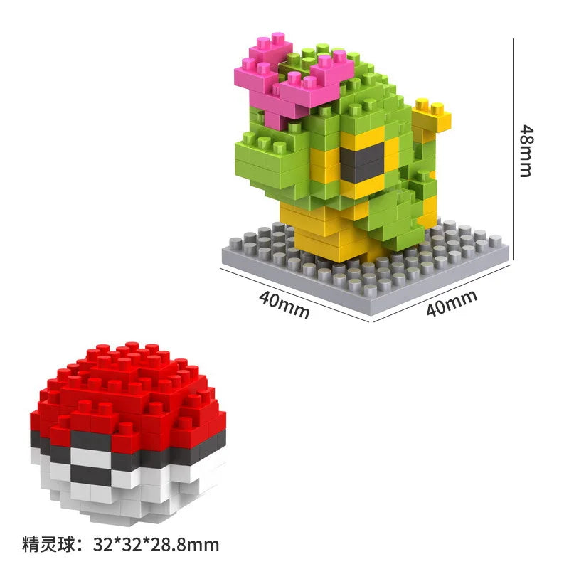 مكعبات تركيب بيكاتشو – 60 تصميم مختلف | نموذج كرتوني صغير | لعبة تعليمية ممتعة للأطفال