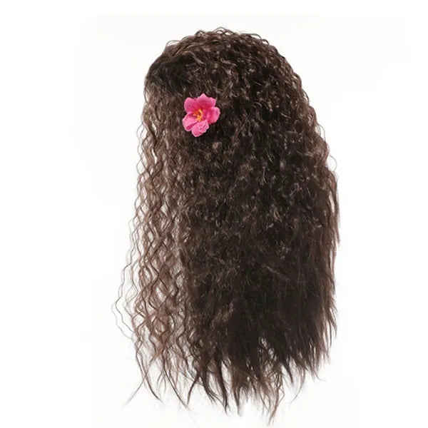 طقم زي تنكري لشخصية موانا (Vaiana) للأطفال – يشمل الفستان، القلادة، والباروكة | مثالي للهالوين والحفلات التنكرية