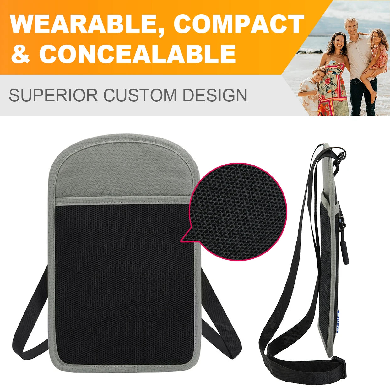 محفظة رقبة للسفر مع حماية RFID – لحفظ الجوازات والوثائق بأمان للرجال والنساء