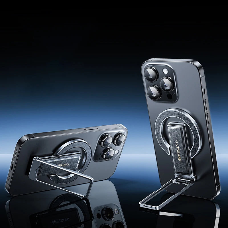 حلقة مسك مغناطيسية جلدية MagSafe للجوال – ستاند وحامل إصبع بتصميم أنيق