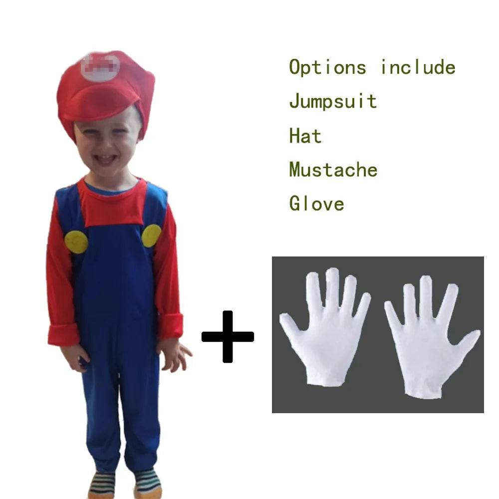 زي تنكري للأطفال لشخصية لويجي – من لعبة سوبر ماريو | بدلة كاملة بلمسة أنمي وكرنفال