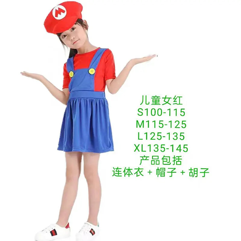 زي تنكري لشخصيات لويجي وماريو – من ألعاب الأنمي والسوبر ماريو | طقم كامل للكبار والأطفال