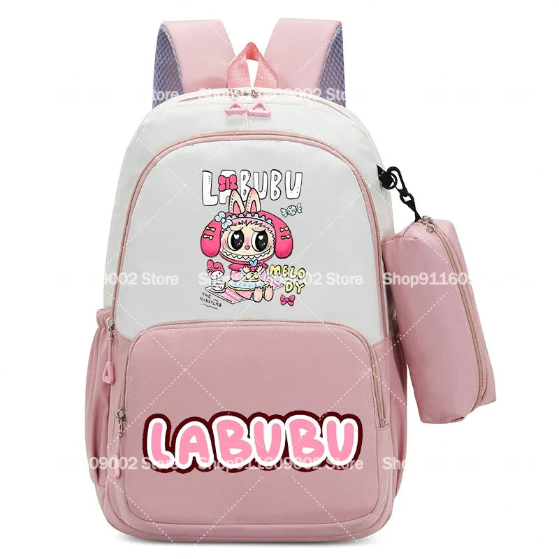 حقيبة ظهر بسعة كبيرة مع حقيبة أقلام