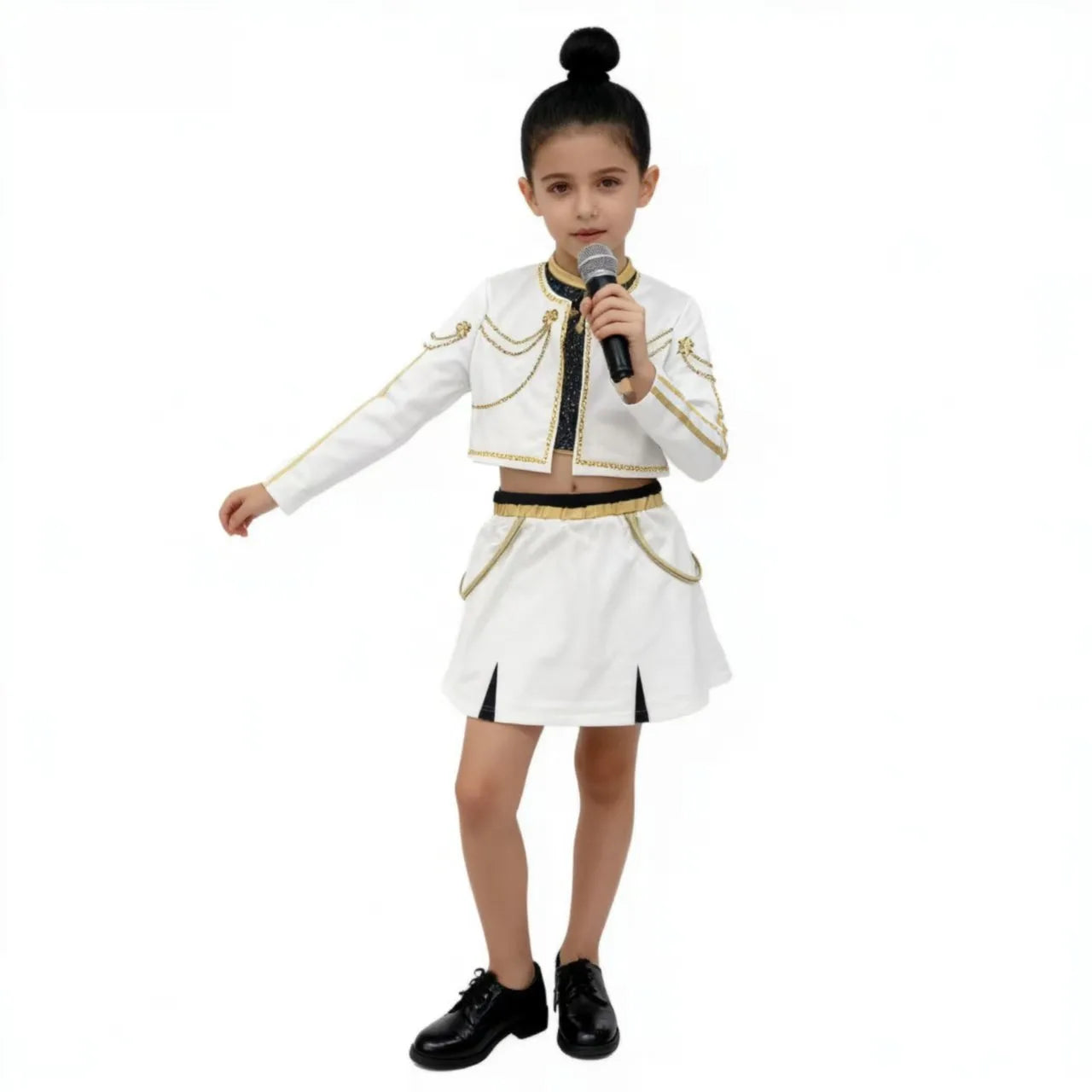 زي كوسبلاي K‑Pop Demon Hunters Huntrix للأطفال (رومي/ميرا/زوي)