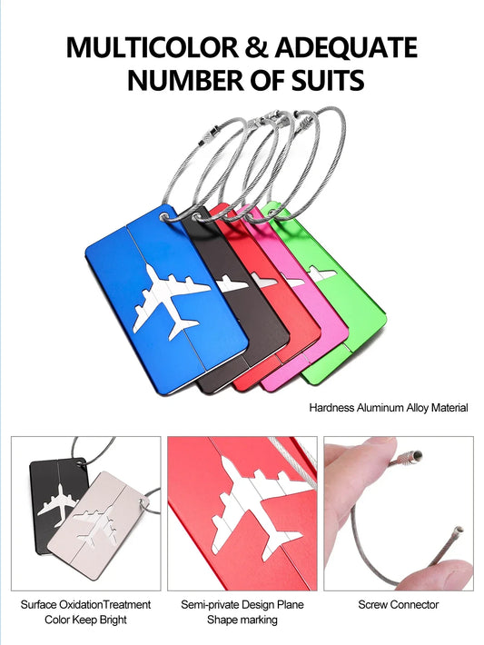 بطاقة تعريف للحقائب من الألمنيوم – أنيقة، متينة، ومناسبة للسفر