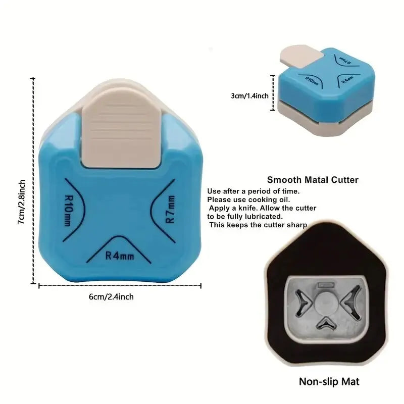 أداة 3 في 1 لقص وتزيين الزوايا – لبطاقات العمل، الصور، الكروت، والمشاريع اليدوية