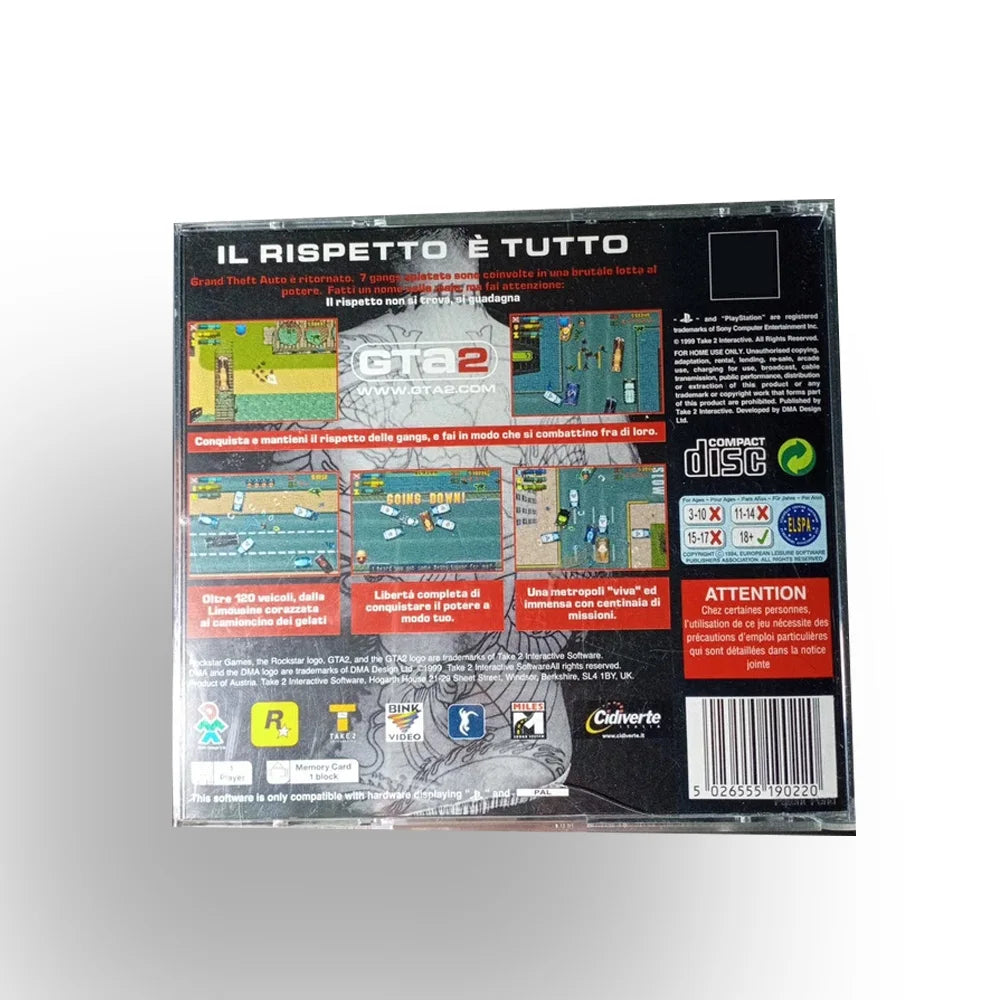 لعبة GTA – Grand Theft Auto الكلاسيكية على بلايستيشن 1