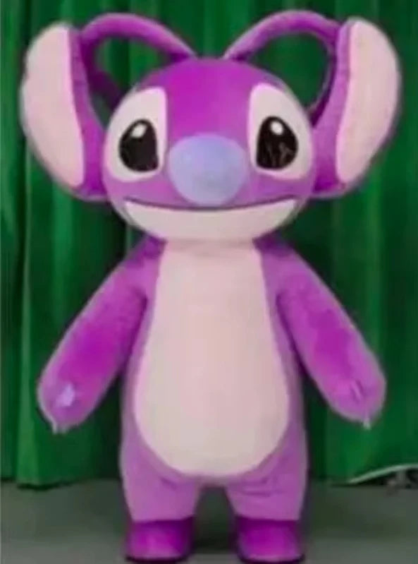 زي تميمة التنين البنفسجي القابل للنفخ – من MINISO Disney | بطول 2 إلى 2.6 متر | للكبار | مثالي للكوسبلاي والكرنفالات والعروض