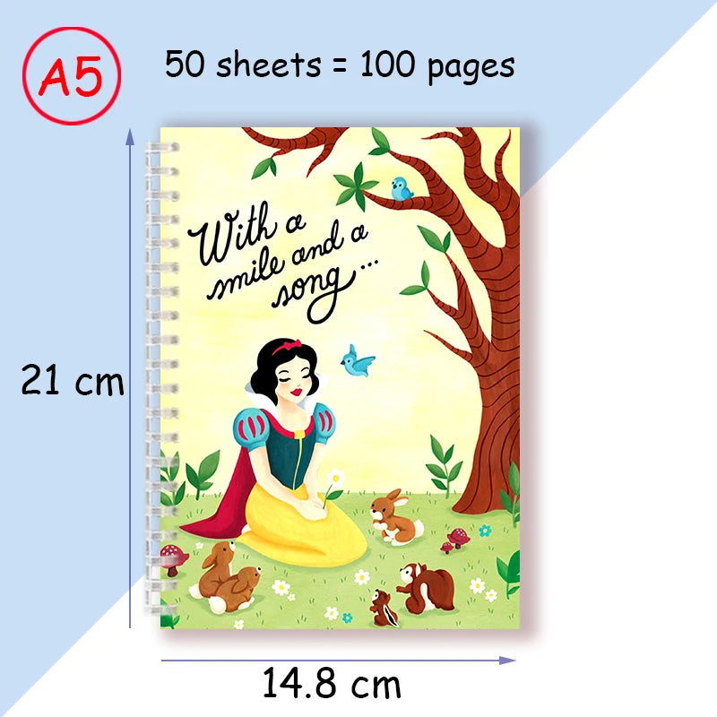 دفتر حلزوني A5 – كرتوني من ديزني سنو وايت والأقزام السبعة