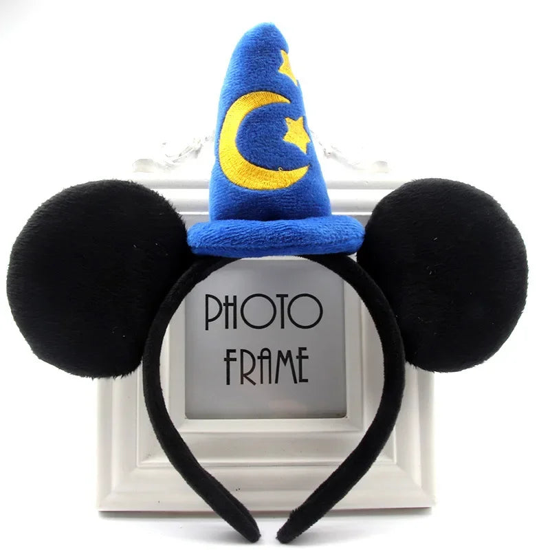 ميكي وميني ماوس – بإكسسوار أذن وشريطة لامعة | مناسب للأطفال والكبار