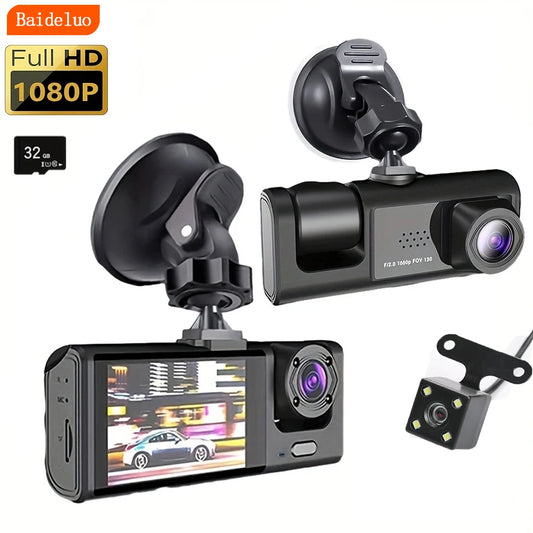 كاميرا سيارة 3 عدسات بدقة 1080P – رؤية ليلية و تسجيل