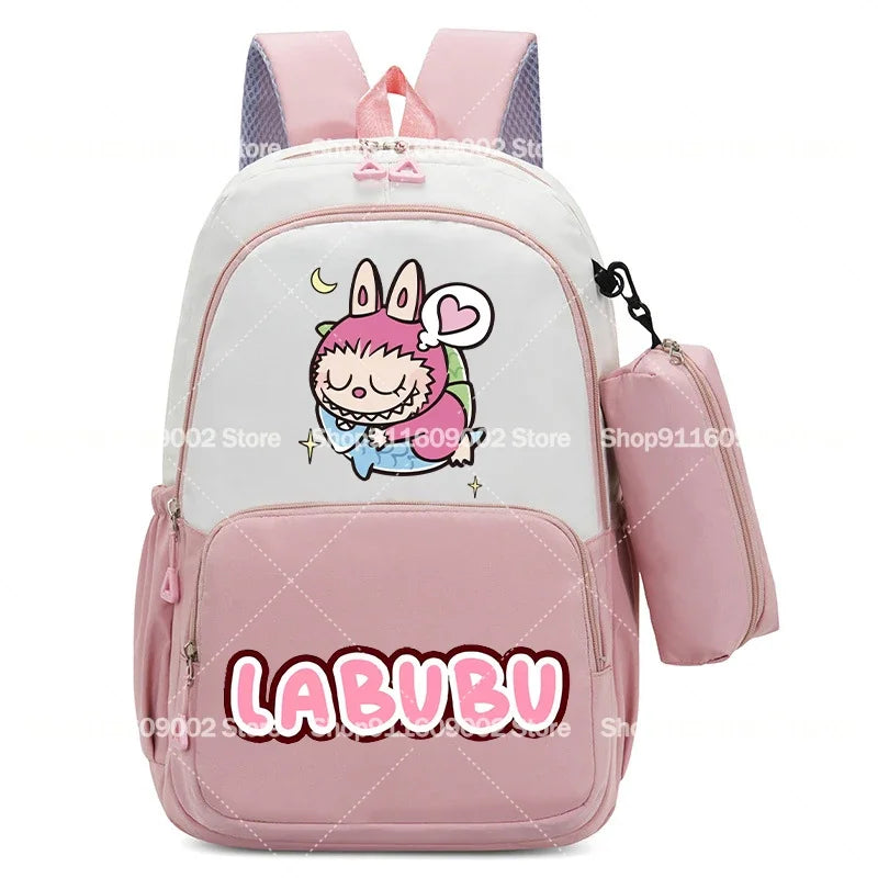 حقيبة ظهر بسعة كبيرة مع حقيبة أقلام