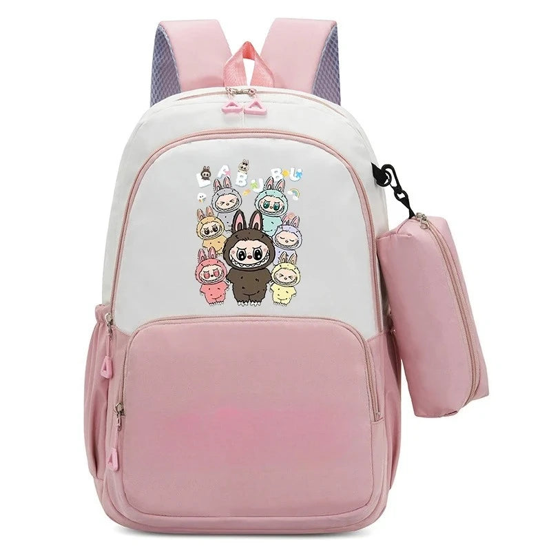 حقيبة ظهر بسعة كبيرة مع حقيبة أقلام