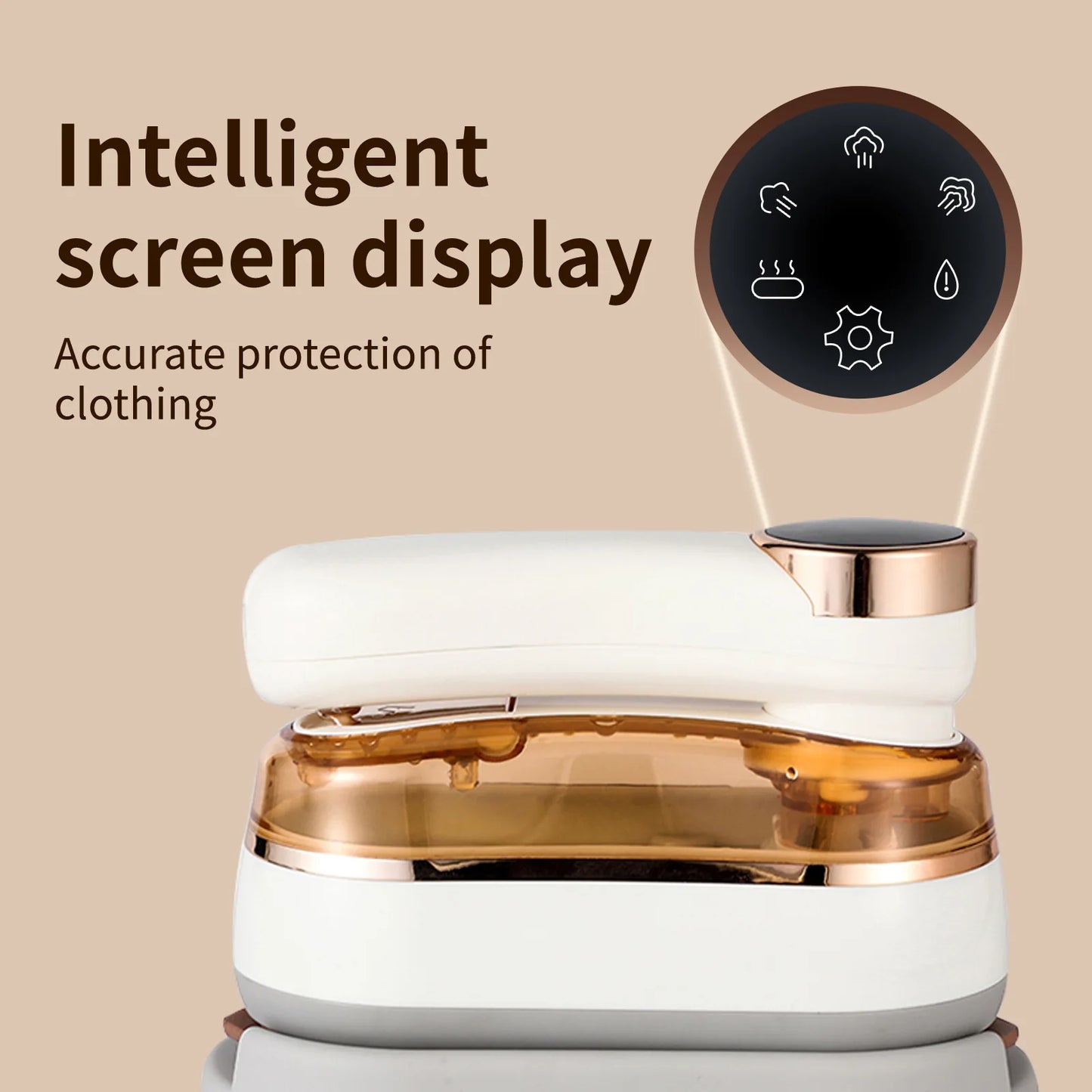 مكواة بخار يدوية 2025 بقوة 1200 واط – شاشة لمس، بثلاث سرعات، محمولة للاستخدام المنزلي